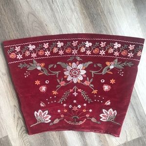 Blu Pepper Embroidered Corduroy Skirt